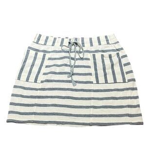 Lou & Grey Striped Casual Skirt, Size XS